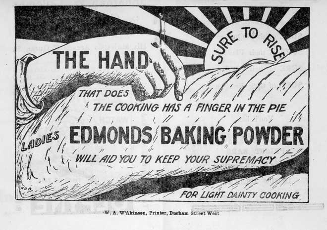 Edmonds Baking Powder advertisement