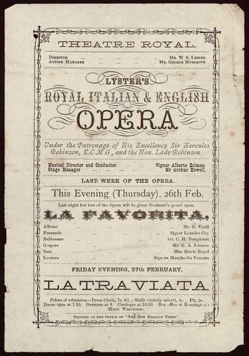 Lyster's Royal Italian and English Opera, 1880