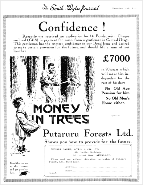 Putaruru Forests Ltd advertisement