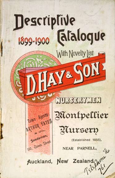Nursery catalogue, 1899–1900