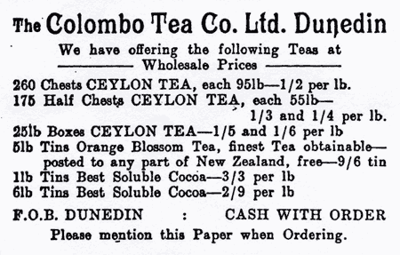 Tea advertisement, 1917 