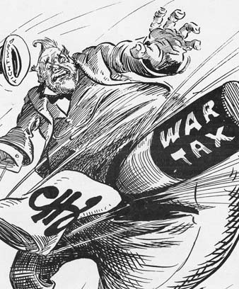 War tax cartoon, 1915