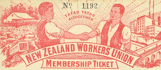 New Zealand Workers’ Union membership ticket