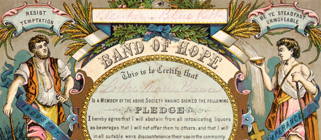 Band of Hope temperance pledge