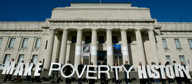 'Make poverty history' campaign, Auckland, 2005