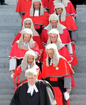 Judges of the Supreme Court, Court of Appeal and  High Court in ceremonial attire