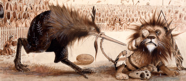 All Black victory, 1908 – the kiwi beats the lion