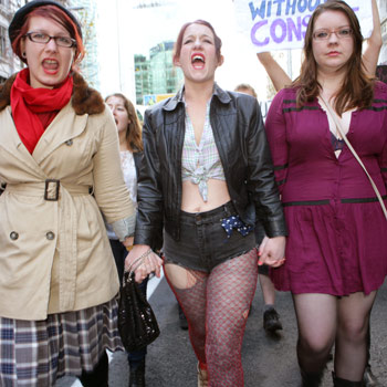 SlutWalk protesters, Auckland, 2011