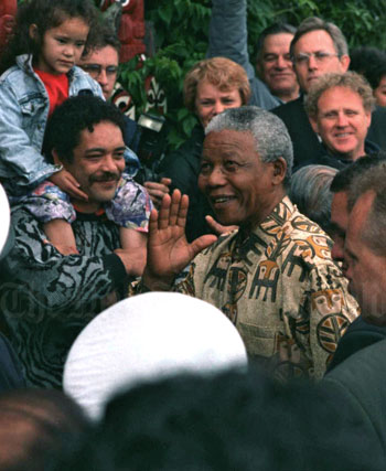 Nelson Mandela at Ngāruawāhia, 1995