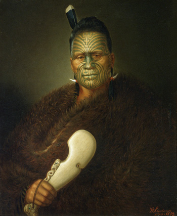 King Tāwhiao, the second Māori king, in an 1882 portrait