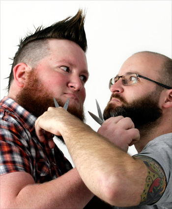 Competitive beard-growers Jeremy Mayall and Jason Hanson, 2010