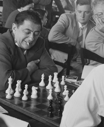 Arcadios Feneridis, probably at the 1957 New Zealand chess championships in Wellington
