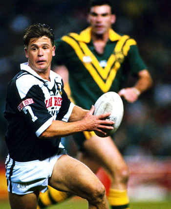 Halfback Gary Freeman during a 1995 test with Australia