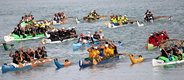 Whaingaroa Hoe tournament, Raglan Harbour, 2012