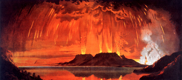 Tarawera erupting, 1886