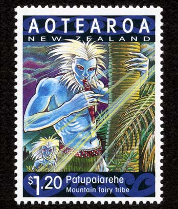 Stamp depicting patupaiarehe