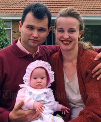 Russian couple and child