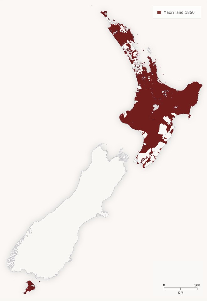 Land in Māori ownership, 1860