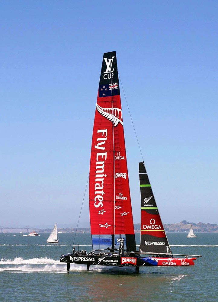 New Zealand catamaran foiling, 2013