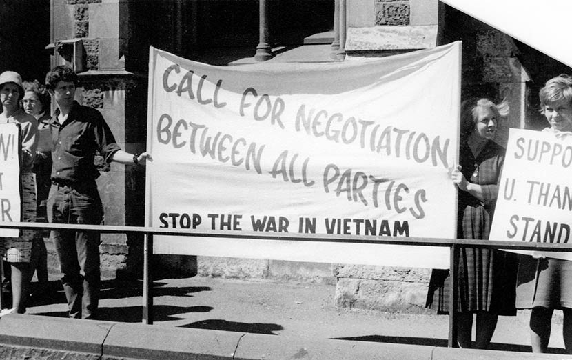 Protesting against the Vietnam War