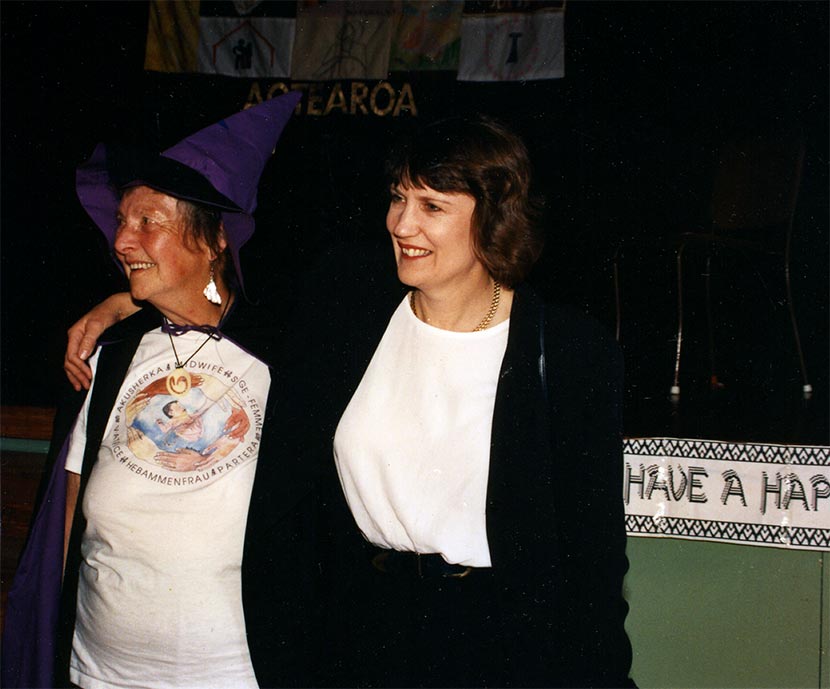 Joan Donley with Helen Clark