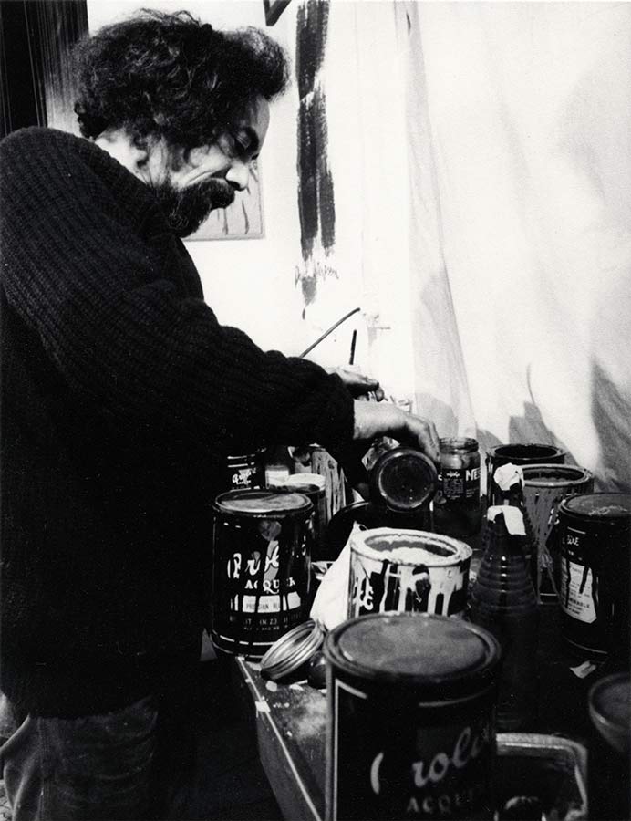 Mixing paint, 1974