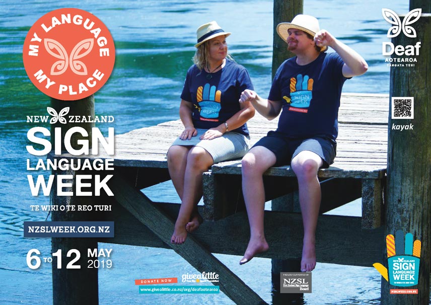 Poster promoting NZSL Week.