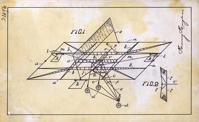 Pearse aircraft patent application, 1906