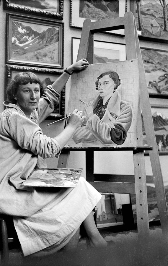 Rita Angus painting self portrait – Angus, Rita – Te Ara Encyclopedia ...