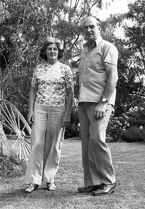 Basil Malcolm Arthur and his first wife, Elizabeth, 26 November 1978