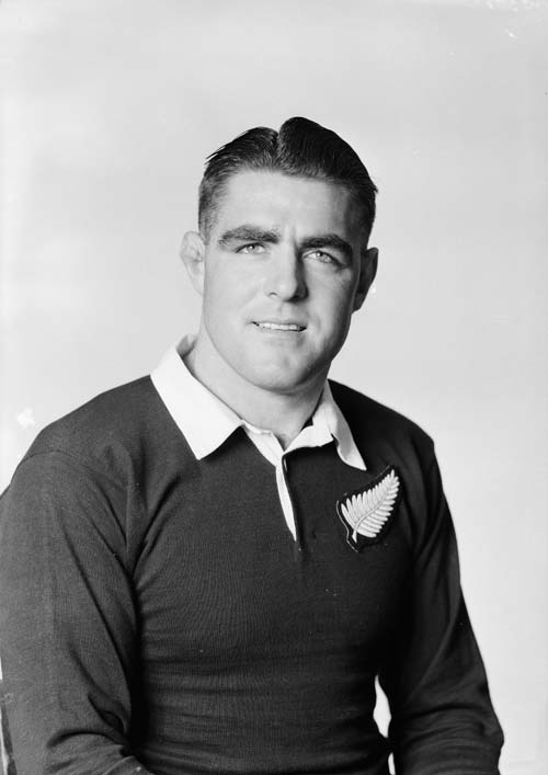 Ian Clarke in his All Black uniform, 1953