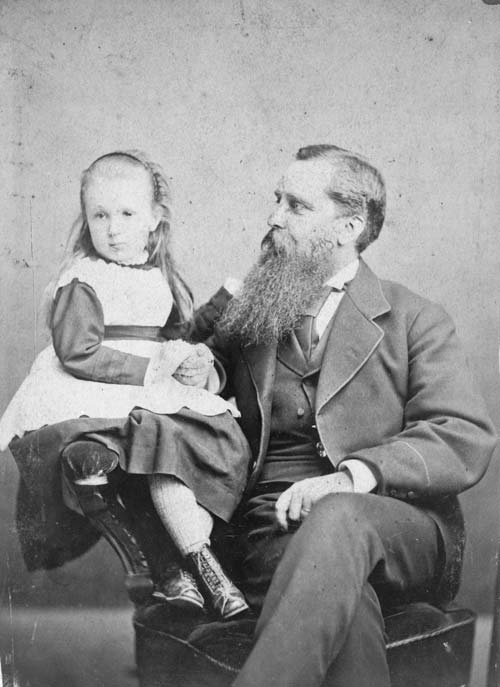 Harry Warner Farnall and his daughter Constance Rose, about 1873