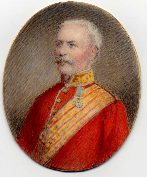 A portrait of Charles Emilius Gold in military uniform