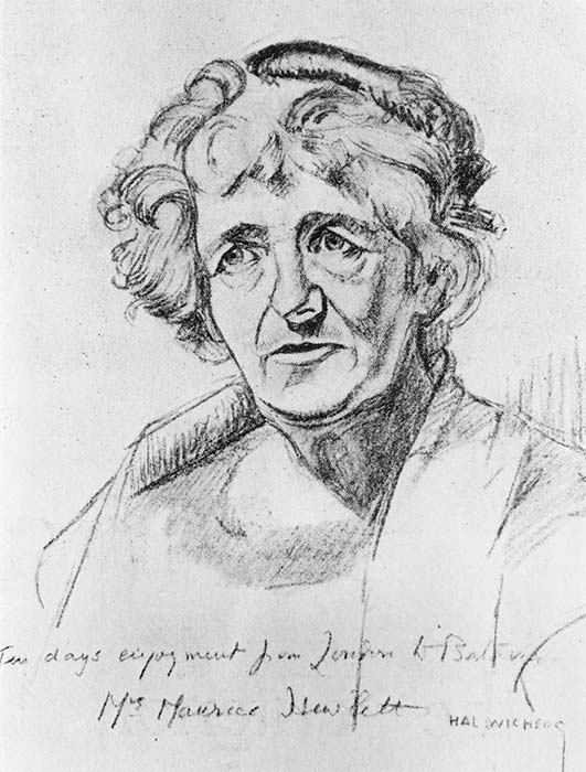 A pencil portrait of Hilda Beatrice Hewlett, 1931