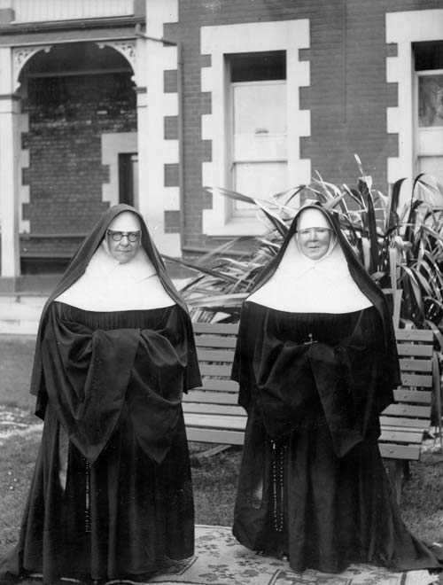 Sister Mary Kostka Kirby and Sister Mary Augustine Mullally, Catholic nuns of the Sisters of Mercy order in Dunedin