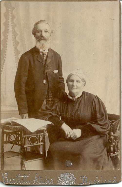 Emilie Malcolm with her husband Neill, 1890