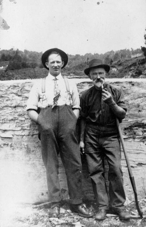William Sharman Crawford Nicholl (right) with his son George