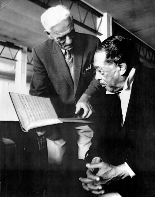 Arthur Pearce (left) with Duke Ellington