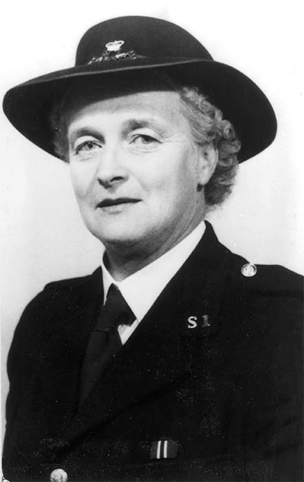 Edna Bertha Pearce in police uniform, 1960s