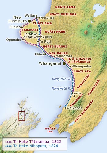 Migrations of Te Āti Awa southwards from Taranaki