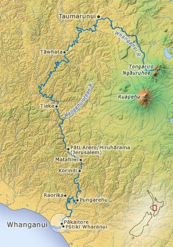 Map of the Whanganui River
