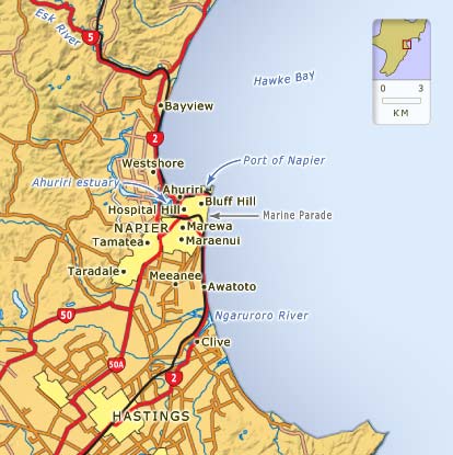 Napier New Zealand Map Napier – Hawke's Bay Places – Te Ara Encyclopedia Of New Zealand