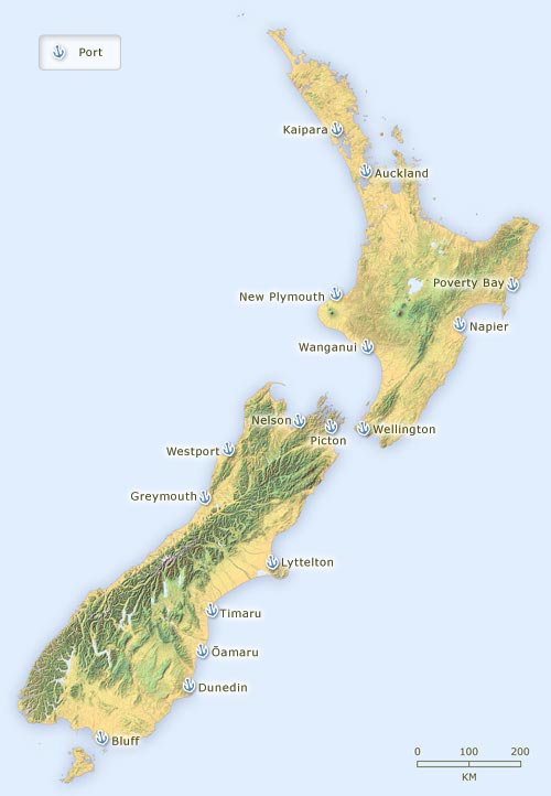 New Zealand ports, around 1890