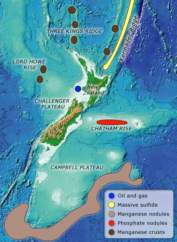 Mineral resources in New Zealand waters