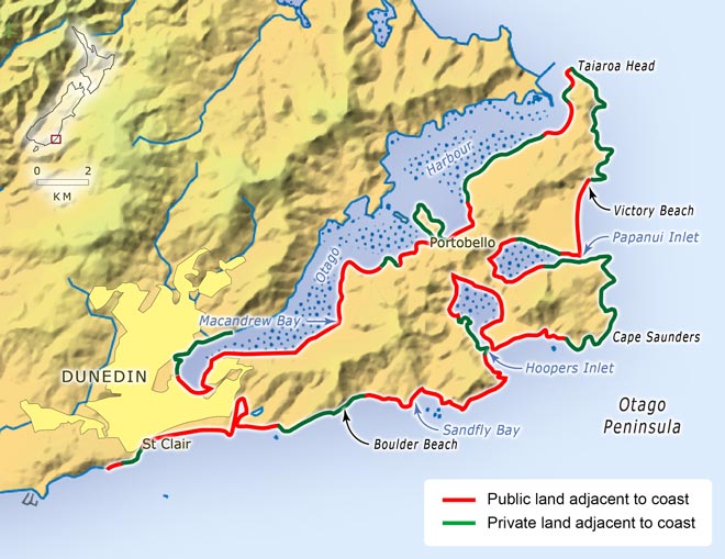 Public land, coast of Otago Peninsula