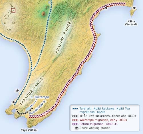 Māori migrations after 1820