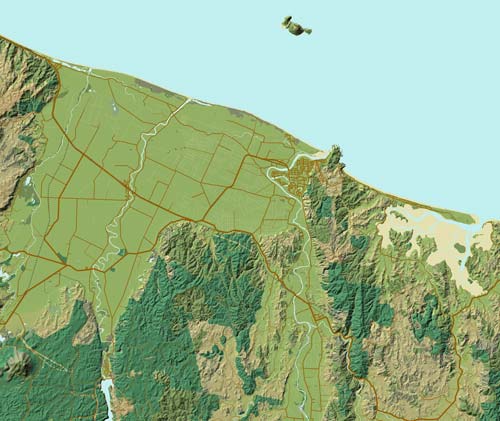 Digital image of the Rangitāiki plain