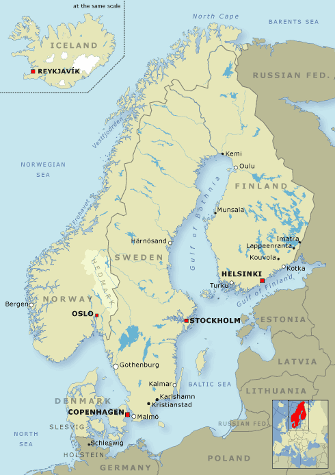 Scandinavian countries of origin