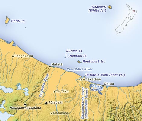 Map of Ngāti Awa lands 
