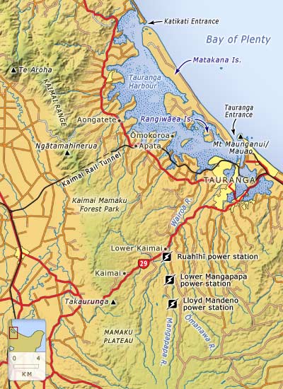 Tauranga hinterland and harbour